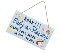 VICASKY Plaque de Porte Qui Dort Panneau Suspendu Chambre Décoration Murale et Sûre Cadeau Naissance ou Fête Signe de Silence pour Porte