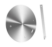 VICASKY Plaque de Transfert de Chaleur en Acier Inoxydable 24 Cm Poignée Amovible, Adaptateur pour Plaques à Induction et Cuisinières à Gaz, Disque Diffuseur de Chaleur Multifonction