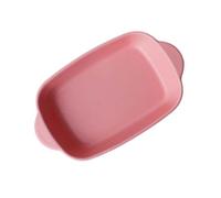 VICASKY Plat à Gratin en Céramique Rose Résistante Haute Température, Compatible Four Micro-ondes, 1 Plaque de Cuisson Compacte pour Gratins, Lasagnes et Plats Rôtis, Usage Multifonction