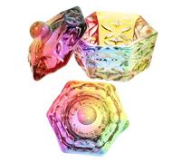 VICASKY Plat à Ongles En Cristal à Couvercle 2 Pièces Petit Bol Monomère Pour Professionnels Débutants Usage Salon Manucure Pédicure