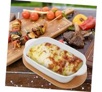 VICASKY Plat de Cuisson Céramique avec Base Plat à Rôtir avec Poignées Latérales pour Lasagnes et Gratins Au Four
