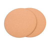 VICASKY -Plat Rond en Liège Naturel pour Plantes de Jardin, 30 Cm, Lot de 2, Protection Antidérapante pour Balcon et Extérieur, Coussin Absorbant l'eau pour Pots et Jardinières