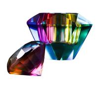 VICASKY Plat Verre Octogonal pour Monomère avec Couvercle Porte Liquide Façonnage Ongles Outil Nail Art Élégant pour Usage Professionnel et Maison