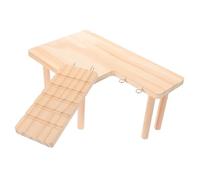 VICASKY Plate-Forme Bois avec Échelle pour Cage de Hamster Nain Escalade Multifonction pour Petits Rongeurs Cobayes et Écureuils Améliore Activité Physique et Optimise Espace Cage