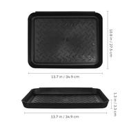 VICASKY Plateau à Chaussures en Plastique Noir pour Entrée Intérieure, Lot De 2, Antidérapant, Résistant à l'usure, Polyvalent pour Jardin Et Chantier, Facile à Nettoyer, Protection Sol
