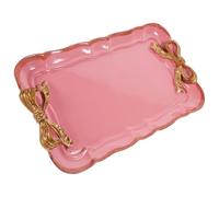 VICASKY Plateau à Dessert en Résine Rose avec Assiette à Bague Créative, Design Moderne pour Présentation Raffinée Lors D'anniversaires ou Présents de Pendaison de Crémaillère