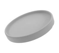 VICASKY Plateau Céramique pour Pots de Fleurs Base Délicate pour Petites Plantes Support Résistant et Décoratif pour Cactus Usage Intérieur et Extérieur Gris