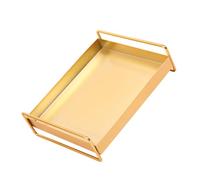 VICASKY Plateau De Rangement En Métal Doré Pour Bijoux Et Accessoires 1 Grand Format Organiseur De Bureau Multifonction Maison Et Beauté