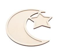 VICASKY Plateau en Bois Lune Étoile pour Ramadan, Décor de Table | Peuplier Beige, Style Artistique Élégant, pour Fruits Secs et Chips, Bureau ou Coiffeuse