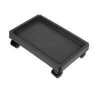 VICASKY Plateau Roulant pour Plantes en Plastique Noir, Rond et Mobile