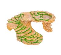 VICASKY Plateforme Tortue Terrestre Décorative Résine Abri Naturel pour Reptiles Accessoire Terrarium Réaliste pour Habitat Intérieur