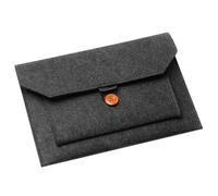 VICASKY Pochette en Feutre Noire pour Ordinateur Portable Fermeture à Bouton et Poches Supplémentaires, pour Glisser un Paquet à Dos ou Paquet