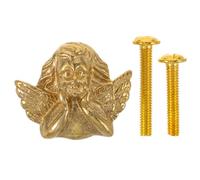 VICASKY Poignée de Tiroir en Laiton Couleur Originale Figurine Ange Décorative Bouton de Meuble Vintage Unique pour Commode et Placard Poignées de Tiroir Bohèmes pour Décoration