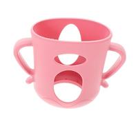 VICASKY Poignée en Silicone Antidérapante pour Biberon Accessoire Bébé Ergonomique et Coloré Compatible avec Biberons à Large Aide à L'Alimentation et Développement Motricité 1 Pièce