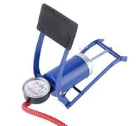 VICASKY Pompe à Pied Haute Pression Portable Bleue Petite Taille Gonfleur Multifonction pour Pneus de Vélo Voiture et Moto Manomètre Intégré 1 Pièce Usage Camping et Voyage