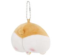 VICASKY Porte-clés Bracelet Pendentif Bonbons Couverture Multifonction Maquillage Support de Maquillage Voiture Bol à Pâtes avec Couvercle Fait Maison Porte Mini Fouet Peluche Courte Marron