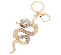 VICASKY Porte-clés en forme de serpent, porte-clés serpent décoratif, alliage, breloque de sac à main, pièce décorative à suspendre pour le Nouvel An chinois