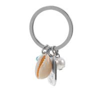 VICASKY Porte-clés Océan et Perle Métal Gravé Dreaming Of The Sea Breloque Inoxydable Accessoire Pratique pour Sacoche et Clés Cadeau Thème Mer