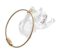 VICASKY Porte-clés Organisateur Poils de Chat Transparent Capsule Souvenir Portable pour Accessoires Commémoratifs Animaux