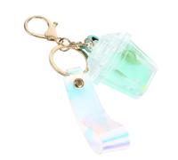 VICASKY Porte-clés sables mouvants 1PC Acrylique Vert Créatif Pour Sac Et Téléphone Portable Pendentif Cartoon Cadeau Pour Amis Et Enfants