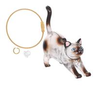 VICASKY Porte-Clés Transparent pour Poils de Chat Siamois Capsule Rangement Compacte pour Souvenirs de Poils D’Animaux Organisateur Léger et Portable Contenant Amusant pour Moustaches