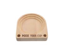 VICASKY Porte-gobelet en Bois Massif pour Comptoir, Organisateur de Gobelets avec Emplacement pour Marqueur, Support Pratique pour Fêtes, Barbecues et Anniversaires, Distributeur