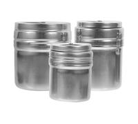 VICASKY Pot à Épices Multi-usages en Acier Inoxydable 3pcs Couvercle Perforé Élégant Cuisine Commerciale et Restaurants D'hôtel