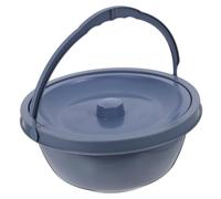 VICASKY Pot de Chambre Portable avec Couvercle Anti-odeur Seau Hygiénique pour Nuit Usage Familial Hospitalier et Soins Adapté Garçon Fille Femmes et Hommes Gris Foncé