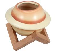 VICASKY Pot de Fleur Céramique avec Support Cache Pot et Bougies Décoration Maison Compacte pour Bureau et Balcon