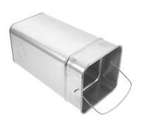 VICASKY Poubelle en Tôle Galvanisée Carrée 17x17x31 Cm Seau Métallique Épais avec Poignée Intégrée Conteneur de Stockage Extérieur et Intérieur Poubelle Salle de Bain Cuisine Solide