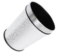 VICASKY Poubelle sans Couvercle Petite Taille, Conteneur à Ordures pour Bureau et Chambre, Corbeille à Papier en Plastique Solide Couleur Argenté, Poubelle Ménagère Multifonction