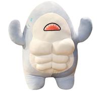 VICASKY Poupée Requin en Peluche 40 Cm Bleu Requin Musclé pour Garçon et Filles Peluche Douce Confortable pour Câlins et Décoration Chambre Canapé Domestique