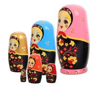 VICASKY Poupées russes Ensemble de jouets en bois à 6 couches pour filles Poupée pour enfants Cadeau d'anniversaire pour enfants