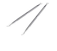 VICASKY Poussoir Cuticules Double Embout Acier Inoxydable Outil Manucure et Pédicure pour Enlever Résidus Peau et Colle Accessoire Pratique pour Ongles et Soins Cuticules