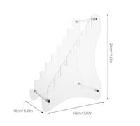 VICASKY Présentoir à Couteaux en Acrylique Transparent 8 Niveaux Support de Rangement Compact Base Antidérapante Organiseur Multifonction Cuisine Domestique et Professionnelle