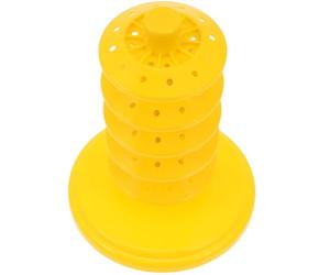 VICASKY Présentoir à Sucettes Délicat en PP Jaune, Support de Table Stable | Affichage D’approvisionnement pour Bonbons et Chocolats, Forme Ronde Lisse, Gain de Place, Dessert