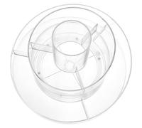 VICASKY Présentoir cosmétique rotatif à 360° - Organiseur de maquillage transparent avec plusieurs compartiments pour espace de rangement pratique pour chambre à coucher, salle de bain et coiffeuse