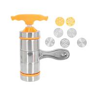 VICASKY Presse à Nouilles Manuelle en Acier Inoxydable 7 Moules Machine à Pâtes Domestique Multifonction Presse à Pâte Manuelle Compacte Cuisine Fraîches Facile et Rapide