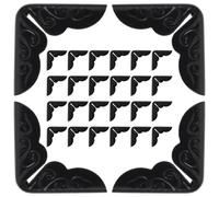 VICASKY Protège-Coins en Métal 14 Mm Bicolore 50 Pièces, Bordures Décoratives pour Albums Photo, Scrapbooking et Dossiers, Coins de Livres Miniatures pour Protection D’Angle et Finition