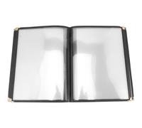 VICASKY Protège Menu Transparent PVC avec Pages à Eau Huile pour Restaurants et Bars Protège Votre Carte des Taches et Prolonge Durée de Vie