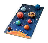 VICASKY Puzzle Éducatif Bois Système Solaire pour Garçon Fille Spatial Jeu Association et Motricité Apprentissage Précoce et Développement des Habiletés Manuelles