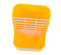 VICASKY Rabbit Feeder avec Panier et Râtelier pour Design Stable et Compact Accessoire pour Cage de Lapin du Gaspillage Aliments Jaune
