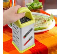 VICASKY Râpe Boîte Inox Faces avec Boîte de Rangement Trancheuse Légumes Multifonction pour Fromage Carottes Ail Pomme de Terre Ustensile Cuisine Pratique