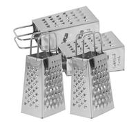 VICASKY Râpe Multifonction en Acier Inoxydable 4 Faces, Mini Taille Poignée Ergonomique, Lot de 4 Pièces pour Râper Fromage, Citron et Épices, Accessoire Cuisine Indispensable Maison