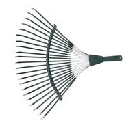 VICASKY Râteau à Feuilles de Jardin Multifonction 22 Dents Acier Inoxydable Tête Plate Vert Manche Court Outil Jardinage Extérieur Désherbage Ameublissant Sol Transportable