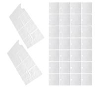 VICASKY Récupérateur de Poils Jetable pour Lavabo - 60 Pièces Transparentes - Attrape-cheveux et Bavoir de Rasage pour Homme - Filtre Cheveux pour Salle de Bain Hygiénique