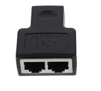 VICASKY Répartiteur RJ45 1 vers 2 en PC Noir, Adaptateur de Câble Ethernet pour Usage au Bureau et à la Maison, Convertisseur Unique de Prise RJ45 en Double Connecteur