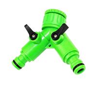 VICASKY Répartiteur Robinet Jardin 2 Voies Vanne, Connecteur Tuyau en Abs, Distributeur d'eau Étanche, Adaptateur 1 Entrée 2 Sorties pour Arrosage Extérieur, Usage Pelouse Et Jardin