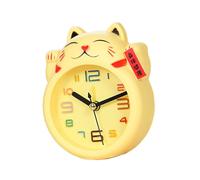 VICASKY Réveil Dessin Animé Chat Horloge De Table Créative sans Pile pour Bureau avec Grands Chiffres