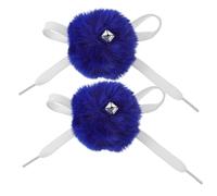 VICASKY Rochen Lot de 2 pelotes de - Pompons Moelleux - Graisse pour roulement de Roue - Boules de Clown Rouges - Balles de Patins à Glace - Balles moelleuses pour Patins à roulettes - Poms
